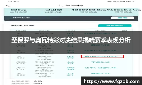 圣保罗与奥瓦精彩对决结果揭晓赛季表现分析
